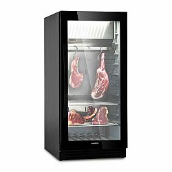 Klarstein Steakhouse Pro 233 Onyx, chladnička na zrenie mäsa, 1 zóna, 233 l, 1-25°C, dotykový displej, panoramatické okno
