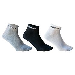 ADIDAS Športové ponožky stredne vysoké 3 páry čierne, biele a sivé 43-45