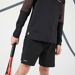 ARTENGO Chlapčenské šortky Dry na tenis čierne 12-13 r (151-160 cm)