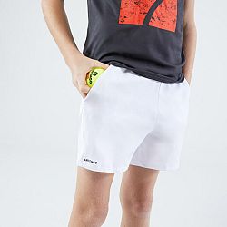ARTENGO Chlapčenské tenisové šortky TSH100 biele 8-9 r (131-140 cm)
