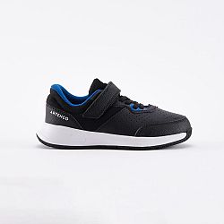ARTENGO Detská tenisová obuv na suchý zips Essentiel KD čierno-modrá čierna 33