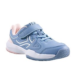 ARTENGO Detská tenisová obuv TS530 na suchý zips sivo-ružová modrá 33