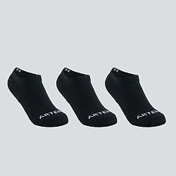 ARTENGO Detské športové ponožky RS 100 nízke 3 páry čierne 27-30