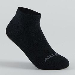 ARTENGO Detské športové ponožky RS 160 stredne vysoké 3 páry sivo-čierne 27-30