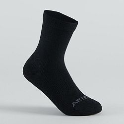 ARTENGO Detské športové ponožky RS 160 vysoké 3 páry sivo-čierne 31-34