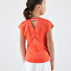 ARTENGO Dievčenské tričko TTS Soft na tenis koralové ružová 12-13 r (151-160 cm)