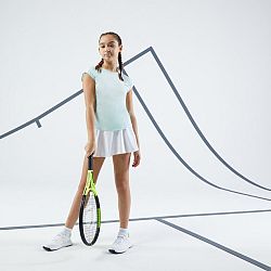 ARTENGO Dievčenské tričko TTS Soft na tenis zelené zelená 7-8 r (123-130 cm)