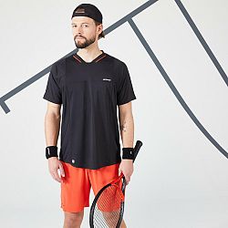 ARTENGO Pánske tenisové tričko Dry VN krátky rukáv čierne 2XL