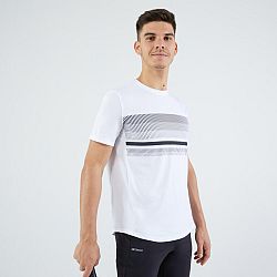 ARTENGO Pánske tenisové tričko Essential s krátkym rukávom biele L