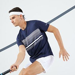 ARTENGO Pánske tenisové tričko Essential s krátkym rukávom tmavomodré S