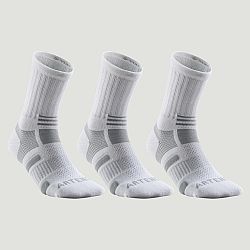 ARTENGO Športové ponožky RS 560 vysoké 3 páry bielo-sivé biela 39-42