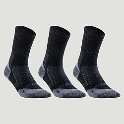 ARTENGO Športové ponožky RS 900 vysoké 3 páry čierno-sivé čierna 35-38