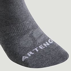 ARTENGO Športové ponožky RS160 stredne vysoké 3 páry tmavosivé šedá 43-46