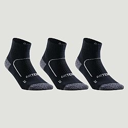 ARTENGO Športové ponožky RS500 stredne vysoké čierno-biele 3 páry čierna 43-46
