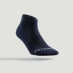 ARTENGO Tenisové ponožky RS 500 stredné 3 páry tmavomodré 35-38