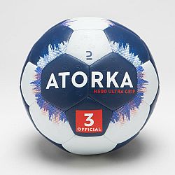 ATORKA Hybridná lopta na hádzanú H500 veľkosť 3 modro-biela šedá 3