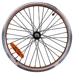 BTWIN 20-palcové koleso skladacieho bicykla s dvojitým ráfikom alebo hoptown 500E okrová PANTONE 8001 C
