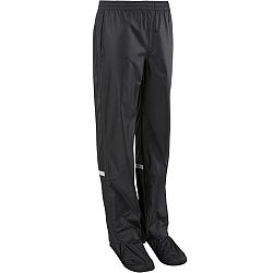 BTWIN Detské vrchné nohavice do dažďa 500 čierna 12-13 r (151-160 cm)