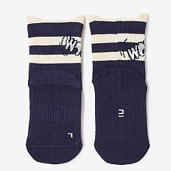 DOMYOS Detské protišmykové ponožky 600 modré s potlačou modrá 27-30