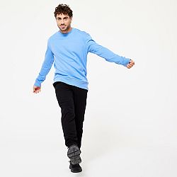 DOMYOS Pánska mikina na fitnes 500 Essentials modrá levanduľová modrá XL