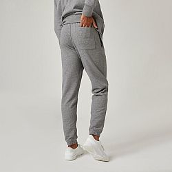 DOMYOS Pánske nohavice 500 Essentials na fitness sivé šedá 2XL (W41 L34)