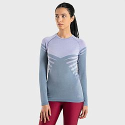 EVADICT Dámske trailové tričko Seamless Confort s dlhým rukávom modro-fialové XL