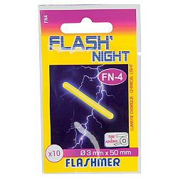 FLASHMER Svietiace tyčinky 10 Flash Night T4 3x50 mm na morský rybolov