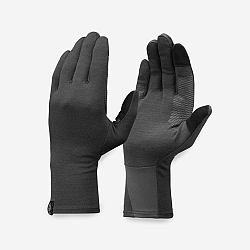 FORCLAZ Spodné rukavice MT500 z vlny merino na treking v horách sivé šedá 3XS-2XS