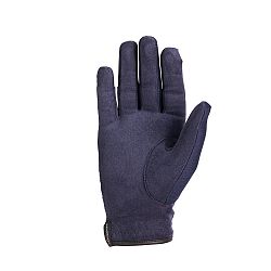 FOUGANZA Detské jazdecké rukavice Basic námornícky modré 8-10 r