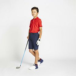 INESIS Detská golfová polokošeľa do mierneho počasia červená červená 14-15 r (161-172 cm)