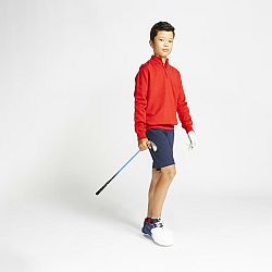 INESIS Detský golfový pulóver do vetra červený červená 10-11 r (141-150 cm)
