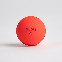 INESIS Golfová loptička Soft 500 12 ks červená matná červená