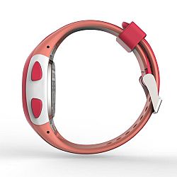 KALENJI Bežecké hodinky so stopkami W200 S korálovo-ružové