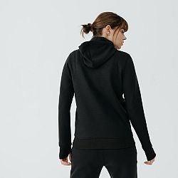 KALENJI Dámska bežecká bunda s kapucňou Jogging 500 čierna XS