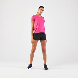 KALENJI Dámske bežecké tričko Run 100 priedušné modro-cyklámenové ružová 2XL