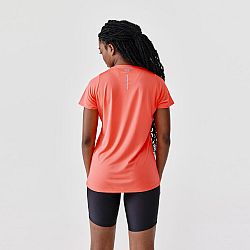 KALENJI Dámske priedušné bežecké tričko s krátkym rukávom Dry koralové ružová L