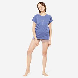 KIMJALY Dámske tričko na jogu z biobavlny modré 2XL