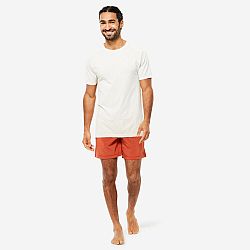 KIMJALY Pánske bezšvové tričko s krátkym rukávom na dynamickú jogu biele 2XL