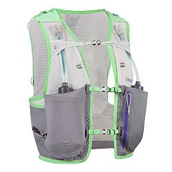 KIPRUN Dámsky batoh na trailový beh 8 l s 2 fľašami 500 ml mätovo zelený 2XS-S