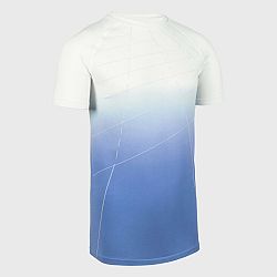 KIPRUN Detské bezšvové ekologické bežecké tričko Skincare bielo-modré biela 10-11 r (141-150 cm)