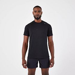 KIPRUN Pánske bežecké tričko Run 500 Confort bez švov čierne L