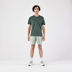 KIPRUN Pánske priedušné bežecké tričko Run Dry+ tmavozelené zelená M