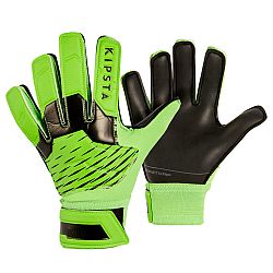 KIPSTA Detské brankárske futbalové rukavice F100 Resist zeleno-čierne zelená 4