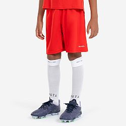 KIPSTA Detské futbalové šortky Essentiel červené 14-15 r (161-172 cm)