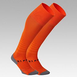 KIPSTA Detské vrúbkované futbalové ponožky Viralto Club oranžové oranžová 27-30