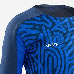 KIPSTA Detský futbalový dres Viralto Letters s dlhým rukávom modrý 5-6 r (113-122 cm)