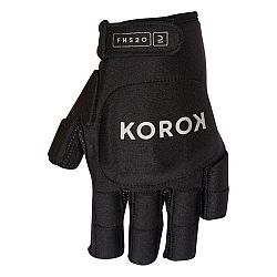 KOROK Hokejové rukavice 2 kĺby stredná/silná intenzita/tínedžer/dospelý FH520 čierna S