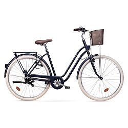 Mestský bicykel Elops 520 so zníženým rámom modrý L-XL