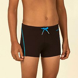 NABAIJI Chlapčenské boxerkové plavky 100 Plus čierne 5-6 r (113-122 cm)