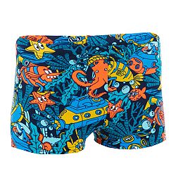 NABAIJI Chlapčenské boxerkové plavky Fitib modro-červené 7-8 r (123-130 cm)